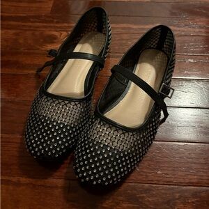 Sincerely Jules Black Studded Flats